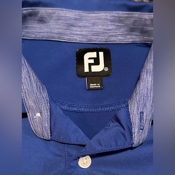 FootJoy Blue and Gray Men's Size Medium Polo Shirt EUC - Picture 2 of 6